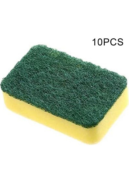 10 Adet Temizlik Mendili Yüksek Yoğunluklu Sünger Ev Bulaşık Yıkama ve Temizleme Güçlü Su Emme Çift Yan Etki 11*7*3cm Sarı+Yeşil (Yurt Dışından) fiyatları