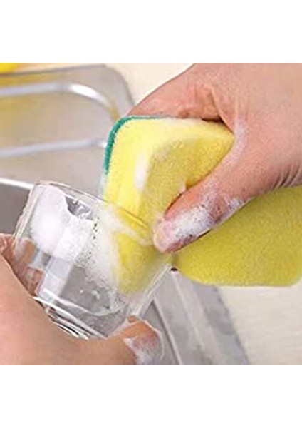 10 Adet Temizlik Mendili Yüksek Yoğunluklu Sünger Ev Bulaşık Yıkama ve Temizleme Güçlü Su Emme Çift Yan Etki 11*7*3cm Sarı+Yeşil (Yurt Dışından) indirimleri