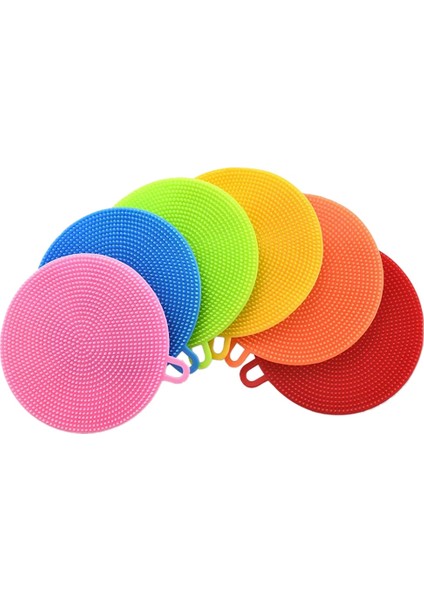 Silikon Bulaşık Süngerleri - 6'lı Paket Yeniden Kullanılabilir Bulaşık Süngerleri, Isıya Dayanıklı, Çift Taraflı Silikon Fırça, 6 Renk (Yurt Dışından) fiyatları