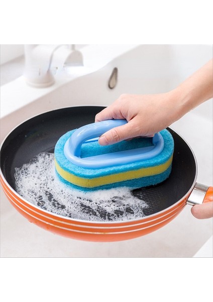 Mutfak Banyo Tuvalet Temizleme Sihirli Sünger Cam Duvar Temizleme Banyo Fırçası Kolu Sünger Seramik Pencere Yuvası Temiz Fırça (Yurt Dışından)