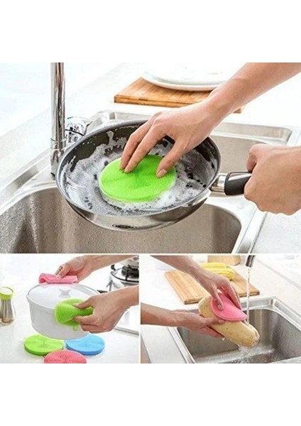 【sıcak】 Çok Fonksiyonlu Temizleme Fırçası Silikon Bulaşık Kase Ovma Yalıtım Pedi Bez Temizleme Fırçası Temizleyici Mutfak Aksesuarları (Yurt Dışından) modelleri