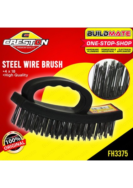[sıcak] Creston Çelik Tel Fırça Dikdörtgen 4 x 18 FH3375 •buıldmate• (Yurt Dışından)