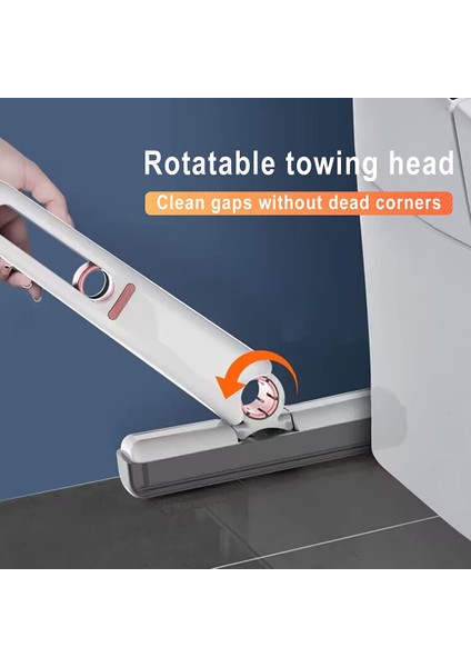 Mini Taşınabilir Sıkma Paspas Güçlü Emici Sünger Paspas Pencere Camı Masaüstü Temizleyici Fırça Islak ve Kuru Kullanım Ev Temizlik Araçları Hafif Küçük 160° Ayarlanabilir Köşe Paspas (Yurt Dışından)
