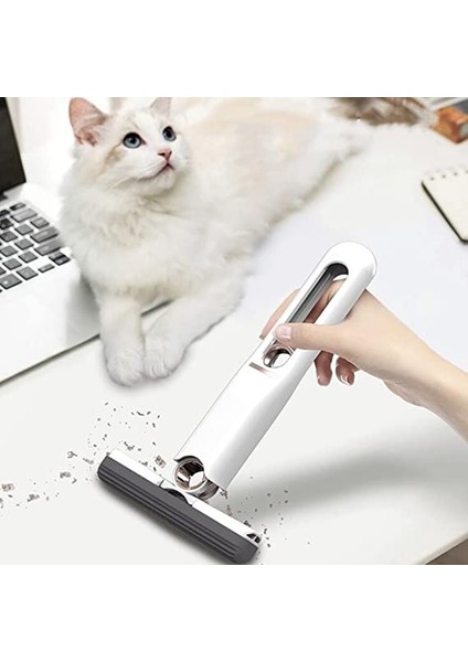 Mini Taşınabilir Sıkma Paspas Güçlü Emici Sünger Paspas Pencere Camı Masaüstü Temizleyici Fırça Islak ve Kuru Kullanım Ev Temizlik Araçları Hafif Küçük 160° Ayarlanabilir Köşe Paspas (Yurt Dışından)
