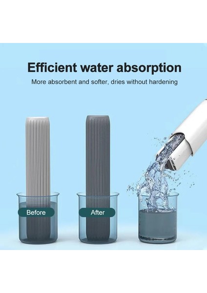 Mini Taşınabilir Sıkma Paspas Güçlü Emici Sünger Paspas Pencere Camı Masaüstü Temizleyici Fırça Islak ve Kuru Kullanım Ev Temizlik Araçları Hafif Küçük 160° Ayarlanabilir Köşe Paspas (Yurt Dışından)