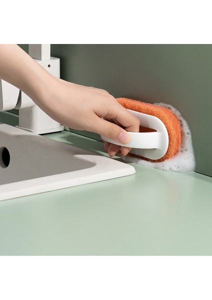 Hyqzltca 2x Mutfak Temizleme Banyo Tuvalet Cam Duvar Temizleme Banyo Fırçası Plastik Saplı Sünger Banyo Alt Banyo Fırçası 2 (Yurt Dışından)