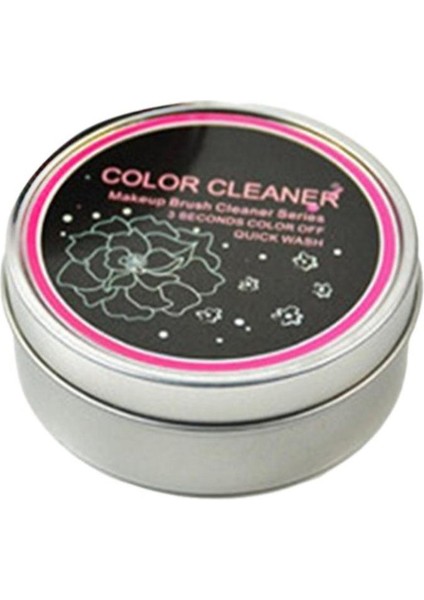 Kuru Temizleme Süngeri Teneke Kutu Makyaj Fırçası Temizleyici Kozmetik Makyaj Araçları Temiz - Siyah (Yurt Dışından)