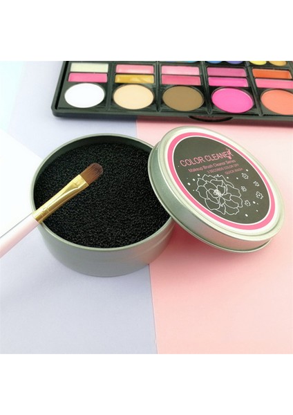 Kuru Temizleme Süngeri Teneke Kutu Makyaj Fırçası Temizleyici Kozmetik Makyaj Araçları Temiz - Siyah (Yurt Dışından) fırsatları