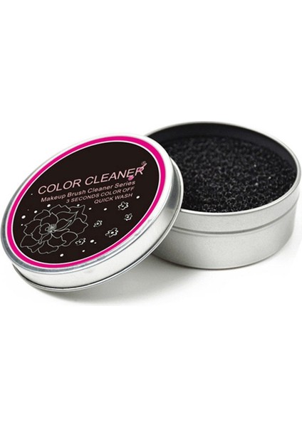 Kuru Temizleme Süngeri Teneke Kutu Makyaj Fırçası Temizleyici Kozmetik Makyaj Araçları Temiz - Siyah (Yurt Dışından) indirimleri