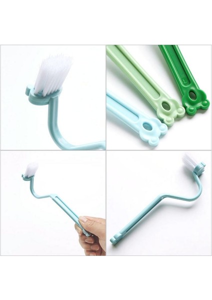 Plastik Banyo Wc Tuvalet Temizleme Saplı Fırça Bükülmüş Saplı Scrubber V Tipi Temizleyici Temiz Fırça (Yurt Dışından)