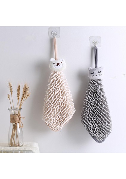 Karikatür El Havlusu Silin Mutfak Tüy Bırakmayan Temiz Mutfak Banyo Tuvalet Emici Çabuk Kuruyan Havlu Yumuşak Dokunuş El Temizleme (Yurt Dışından)