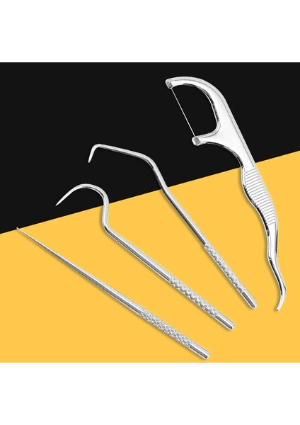 Adet/takım Taşınabilir Paslanmaz Çelik Kürdan Seti Yeniden Kullanılabilir Metal Kürdan Pensesinde Seçtikleri Açık Kamp Temizleme Diş Aracı (Yurt Dışından)