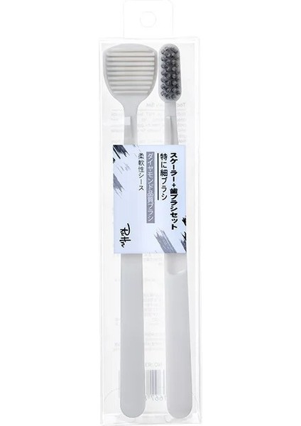 Adet Yetişkin Yumuşak Kıllı Diş Fırçası Spiral Kıl Diş Fırçası Kazıma Dil Kaplama ve Kaymaz Fırça Kolu Diş Fırçası (Yurt Dışından)