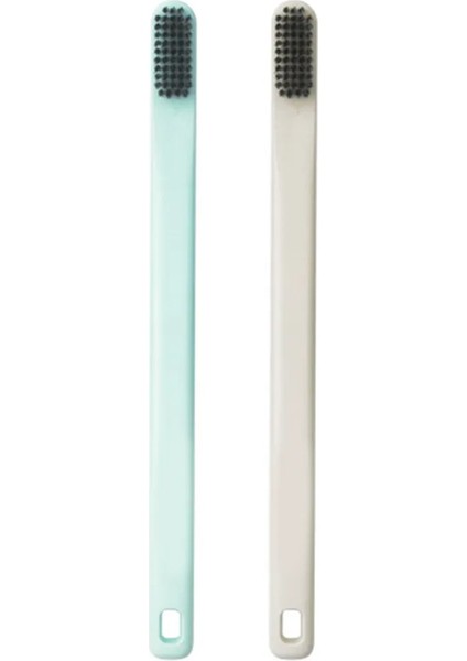 Adet Ultra Ince Bambu Kömür Diş Fırçası Seti Yetişkin Yeniden Kullanılabilir Yumuşak Kıllar Kaymaz Çift Diş Fırçası Erkek Kadın Yüksek Yoğunluklu (Yurt Dışından)