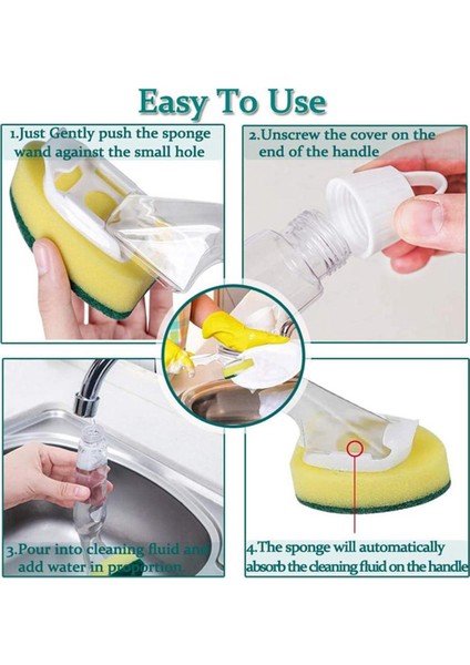 Bulaşık Çubuğu 7 Yedek Sünger Kafaları, Mutfak, Mutfak Gereçleri Için (Yurt Dışından)