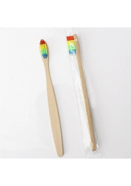 Adet Biyobozunur Bambu Diş Fırçası Diş Renkli Kıl Doğal Bambu Diş Fırçası Diş Eko Bambu Diş Fırçaları (Yurt Dışından)