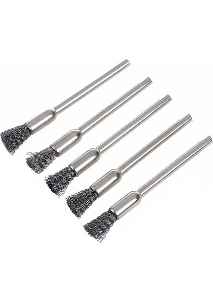 Beerıs Matkap Için 5 Adet Tel Fırça 3 mm x 5 ve 5 Adet Döner Aletler Için 15 mm Çelik Tel Fırça Düz Öğütücü (Yurt Dışından)
