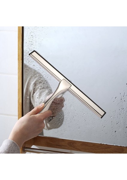 Flyeer 2020 Duş Kapıları, Banyo, Pencere ve Araba Camı Için Çok Amaçlı Duş Sileceği - Paslanmaz Çelik, 10 Inç (Yurt Dışından)