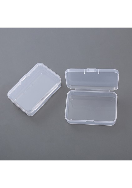 2pcs Kare Plastik Şeffaf Saklama Kutusu Küçük Eşyalar Çeşitli Eşyalar Organizatör Kılıfı (Yurt Dışından)