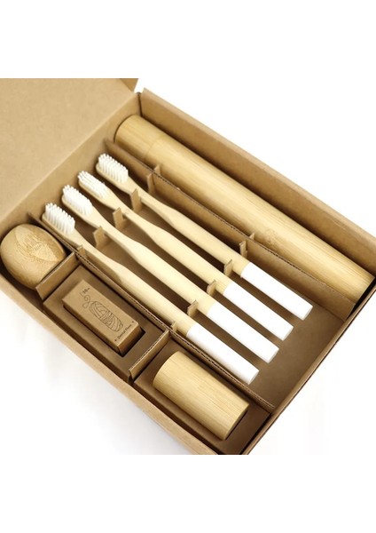 Bambus Diş Fırçası Konteyner Tüpü Diş Temizleme Için Mısır Kömürlü Diş Ipi (Yurt Dışından)