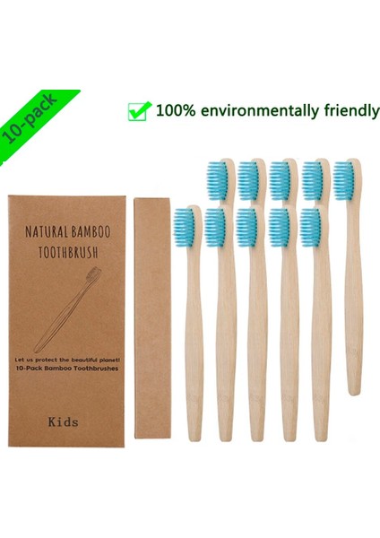 10 Adet Yumuşak Kıllar Çocuk Bambu Diş Fırçaları Gökkuşağı Renkli Ağız Bakımı Seyahat Diş Fırçası (Yurt Dışından) fiyatları