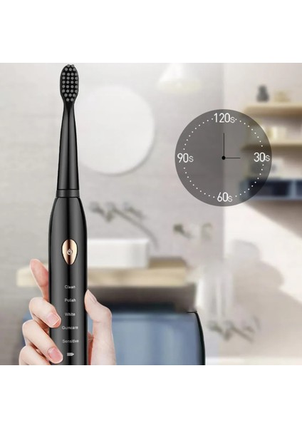 Güçlü Ultrasonik Sonic Elektrikli Diş Fırçası USB Şarj Şarj Edilebilir Diş Fırçaları Yıkanabilir Elektronik Beyazlatma Diş Fırçası (Yurt Dışından) modelleri