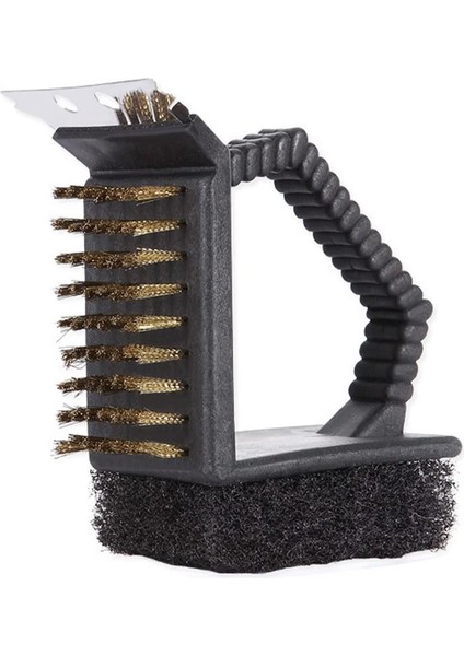 In 1 Barbekü Izgara Temizleme Fırçası Barbekü Izgara Temizleme Kiti Temizleyici Aracı, Entegre Çelik Kazıyıcı, Metal Kıllar ve Sünger (Yurt Dışından)