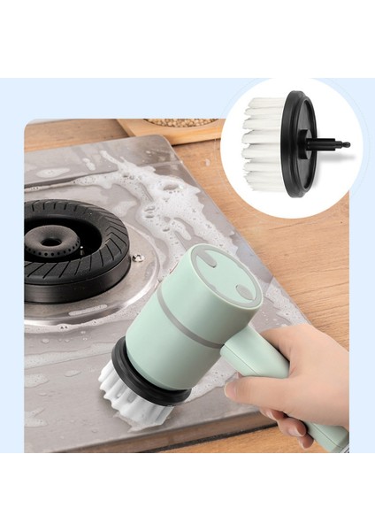 Jdxhlau Elektrikli Temizlik El Kablosuz Bulaşık Fırçası Uygun Çok Fonksiyonlu Temizleyici Fırçalar Yatak Odası Mutfak Tuvalet, Yeşil (Yurt Dışından) indirimleri