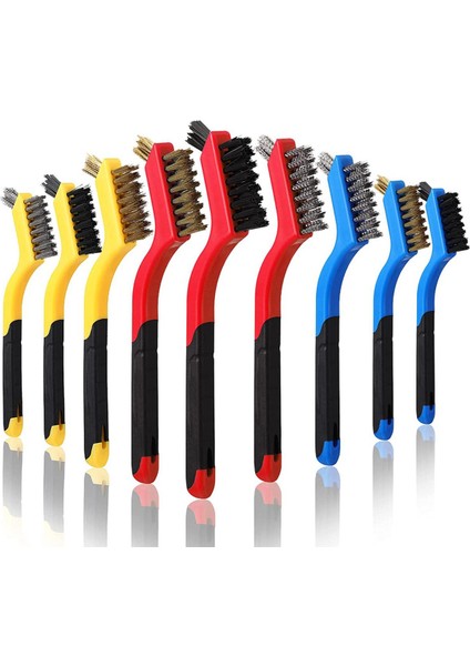 Adet Naylon Pirinç Paslanmaz Çelik Kıllar, Kavisli Sap Kavrama Ile, Pas Sökücü Kir Boya Temizleme Için (Yurt Dışından)