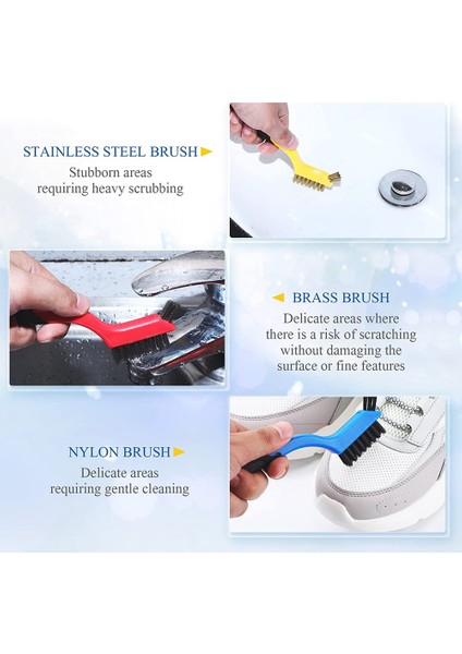 Adet Naylon Pirinç Paslanmaz Çelik Kıllar, Kavisli Sap Kavrama Ile, Pas Sökücü Kir Boya Temizleme Için (Yurt Dışından) modelleri