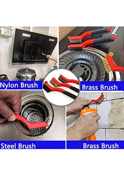 Pas, Kir, Kaynak Cürufunu Temizlemek Için Premium Metal Fırça Küçük Tel Fırça Kavisli Saplı Kavrama (Yurt Dışından)