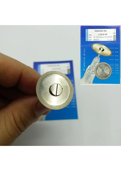 Dental 0.15MM Dubbelzijdig Diamantdoorslijpschijf Voor Scheiden Polijsten Keramische Kroon Gips Of Jade Met Opspandoorns (Yurt Dışından)