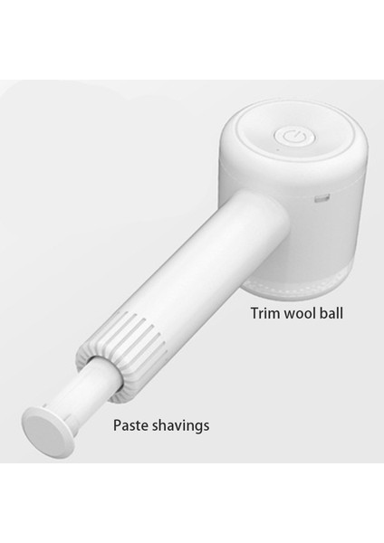 In 1 Fuzzball Gizli Yapışkan Tüyleri Kaldır USB Şarj Cihazı Giyotin Çamaşır Topları Taşınabilir Giysi Lint Sökücü Beyaz (Yurt Dışından)