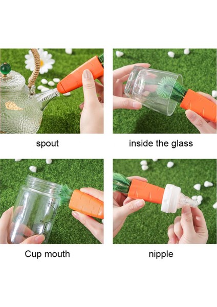 [sıcak] Fincan Fırçası Fincan Temizleme Fırçası Çok Fonksiyonlu Üçlü Fincan Uzun Silikon Fırça Boşluk Fırçası Ev Yumuşak Kıl Temizleme Fırçası Kapağı (Yurt Dışından) indirimleri