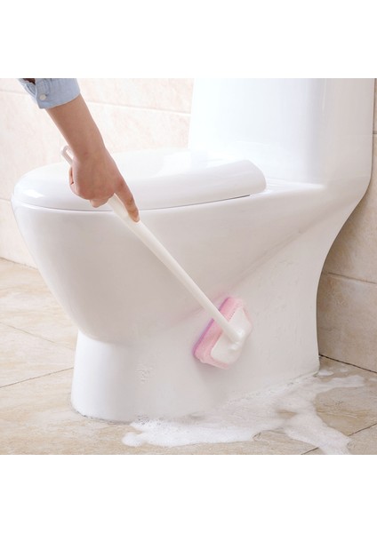 Yüksek Kaliteli Sünger Uzun Saplı Fırça Sünger Yıkama Banyo Temizleme Fırçası Banyo Banyo Fırçası Fayans Kiremit Zemin Fırçası (Yurt Dışından)