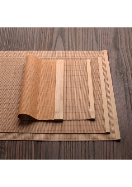 05 Yeni Doğal Bambu Masa Mat Çay Yemek Sıcak Yalıtımlı Masa Koşucu Japon Tarzı Doğal Dokuma Placemat Coaster Fincan Altlığı (Yurt Dışından) indirimleri