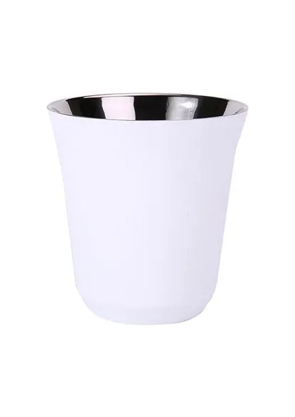 Beyaz 1 Adet 160ML 160ML Güvenli Çift Katmanlı 304 Paslanmaz Çelik Espresso Sütlü Su Içecek Kahvaltı Fincan Yalıtımlı Duvar Asılı Bulaşık Makinesi (Yurt Dışından)