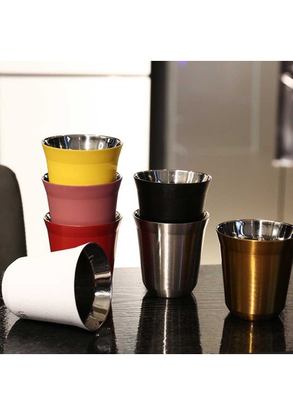 Beyaz 1 Adet 160ML 160ML Güvenli Çift Katmanlı 304 Paslanmaz Çelik Espresso Sütlü Su Içecek Kahvaltı Fincan Yalıtımlı Duvar Asılı Bulaşık Makinesi (Yurt Dışından) fırsatları