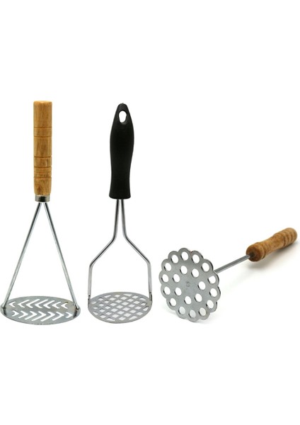 Açık Gri 2023 Paslanmaz Çelik Patates Ezici Geniş Ezme Plakalı Pürüzsüz Patates Püresi Meyve Sebze Araçları Basın Kırıcı (Yurt Dışından) indirimleri