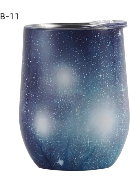 B-11 301-400ML U Yumurta Şekilli Çift Duvar Yalıtımlı 12OZ Paslanmaz Çelik Şarap Bardağı Şampanya Bardağı Parti Süslemeleri Mutfak Malzemeleri (Yurt Dışından)