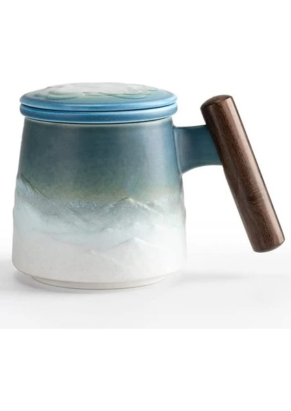 G Yaratıcı Çay Bardak ve Kupalar Seramik Kupa Termal Kahve Fincanı Vintage Bira Su Bardağı Demlik Kapak Ahşap Saplı Kişiselleştirilmiş Hediyeler (Yurt Dışından)