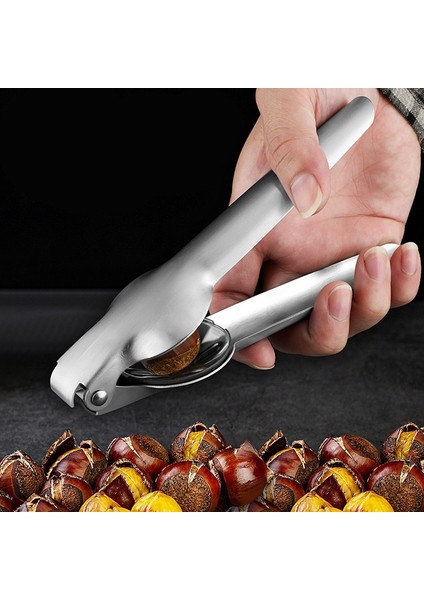 BB03-BLACK 2 In 1 Paslanmaz Çelik Kestane Açacağı Hızlı Ceviz Klip Kestane Soyucu Çeşitli Fındıklar Için Mutfak Aletleri Kestane Kesici (Yurt Dışından) indirimleri