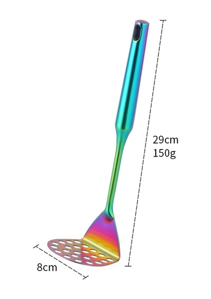 Gökkuşağı No. 0 L Yeni Dayanıklı Paslanmaz Çelik Ezici Preslenmiş Patates Ezici Kırıcı Mutfak Aletleri Metal Pirinç Itici Püre Makinesi Pişirme Araçları (Yurt Dışından)