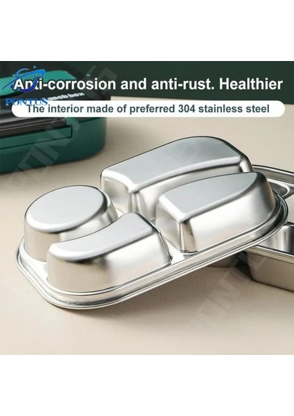 Yeşil 2 Kaşıklı Çubuk 4 Izgaralı Termal Öğle Yemeği Kutusu Sızdırmaz Bento Kutusu Iş Pikniği Için 304 Paslanmaz Çelik Mikrodalga Kutuları Yiyecek Sıcak Tutma Saklama Kutuları (Yurt Dışından) indirimleri