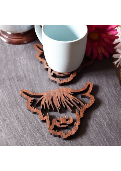 02 S Ahşap Tavuk Baykuş Öküz Kafa Fincan Mat Yaratıcı Güzel Ahşap Yalıtım Bardak Ahşap Çaydanlık Kupa Mat Hediye (Yurt Dışından)