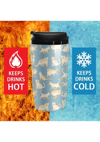 250 ml Yeni Alev Noktası Siyam Soyut Desen Seyahat Kahve Kupa Sıradışı Çay Bardağı Espresso (Yurt Dışından)