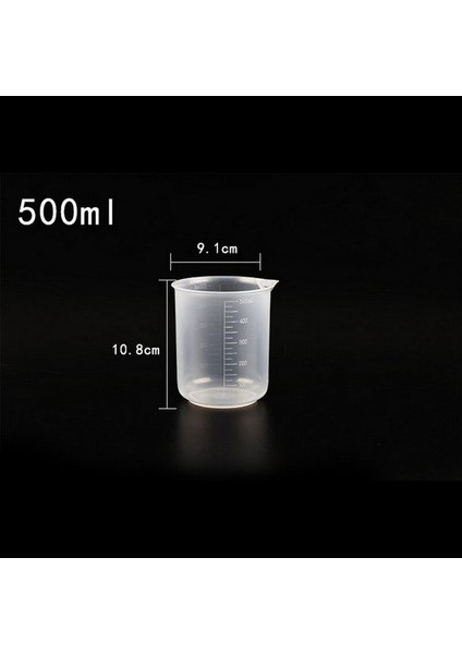 500ML Plastik Mezun Ölçüm Kabı Pişirme Kabı Laboratuvar Malzemeleri Ölçüm Aracı Zanaat Mutfak Cam Ölçüm Kabı (Yurt Dışından)