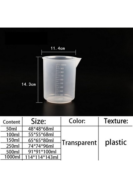 500ML Plastik Mezun Ölçüm Kabı Pişirme Kabı Laboratuvar Malzemeleri Ölçüm Aracı Zanaat Mutfak Cam Ölçüm Kabı (Yurt Dışından) fiyatları