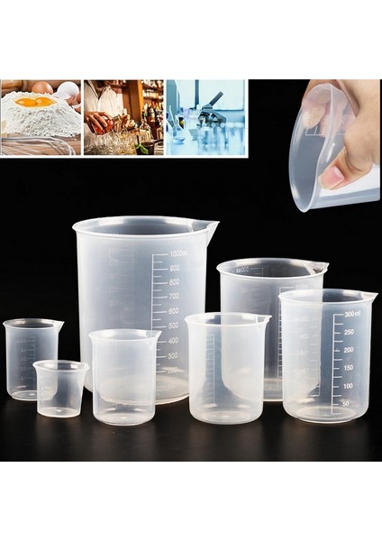 500ML Plastik Mezun Ölçüm Kabı Pişirme Kabı Laboratuvar Malzemeleri Ölçüm Aracı Zanaat Mutfak Cam Ölçüm Kabı (Yurt Dışından) fırsatları