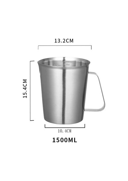 1500ML 304 Paslanmaz Çelik Ölçüm Kabı Iç Ölçekli Tasarım Mutfak Terazisi Fincan Sıvı Çekme Çiçek Fincan Mutfak Gereçleri Fırında Tedarik (Yurt Dışından)